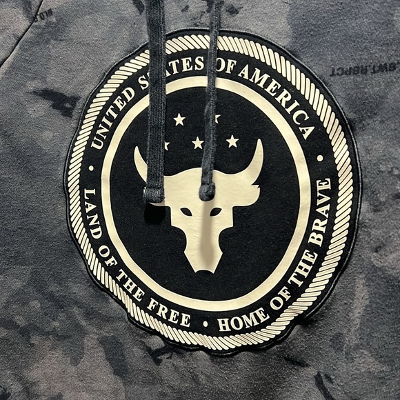 Project Rock Black Camouflage Hoodie Sweatshirt Size Small - Picture 2 of 6